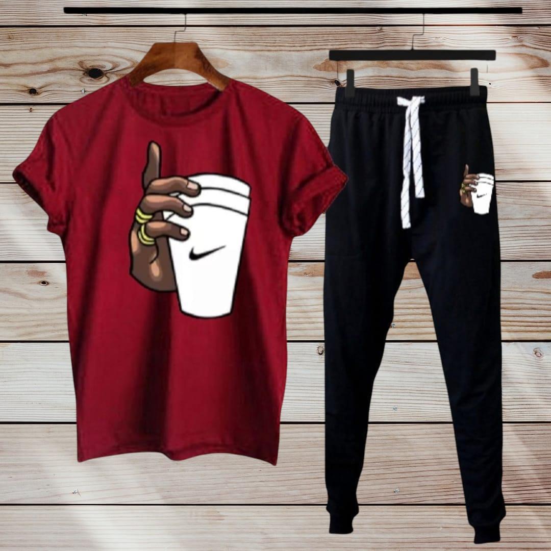Stylish Men Printed Track Suit - 2 pcs set