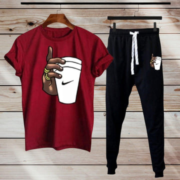Stylish Men Printed Track Suit - 2 pcs set