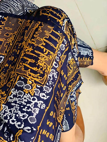 2Pcs Women Stitched Linen Block Printed Suit